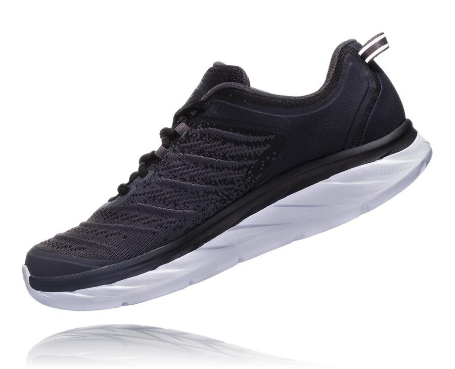 Running Shoes Mens - Hoka One One Akasa - Black/White - XCZFBGD-26